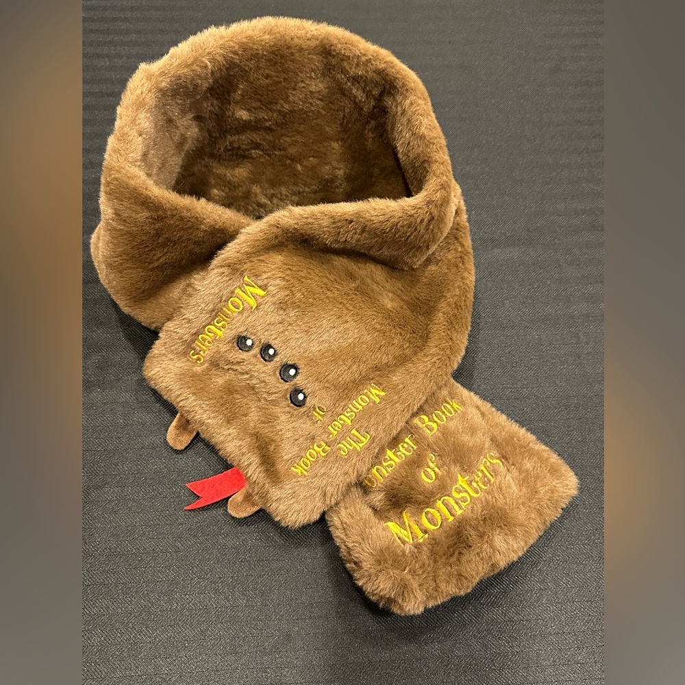 Harry Potter Brown Plush scarf by Miniso Book of Monsters NWT